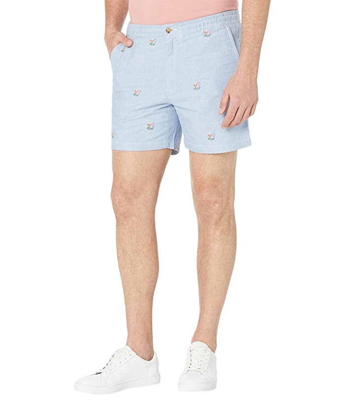 Polo Ralph Lauren Oxford Flat Front Flamingo Print Shorts