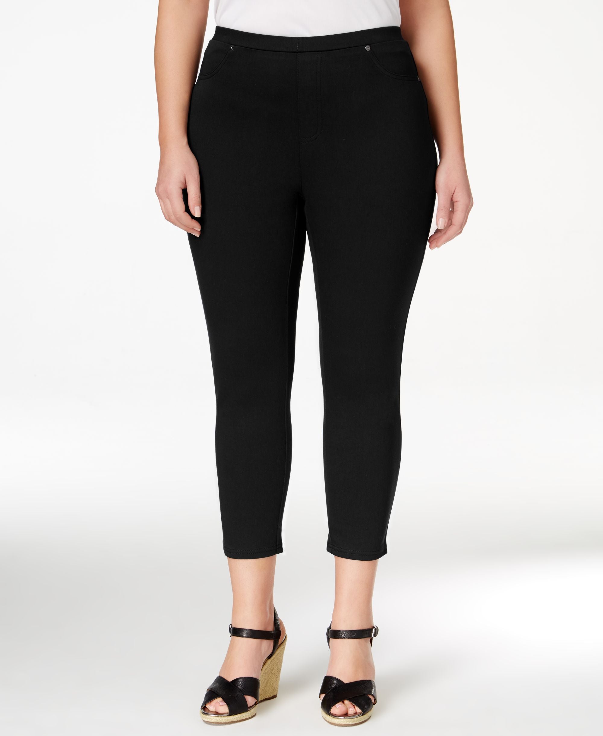 Style & Co Plus Size Pull On Capri Leggings
