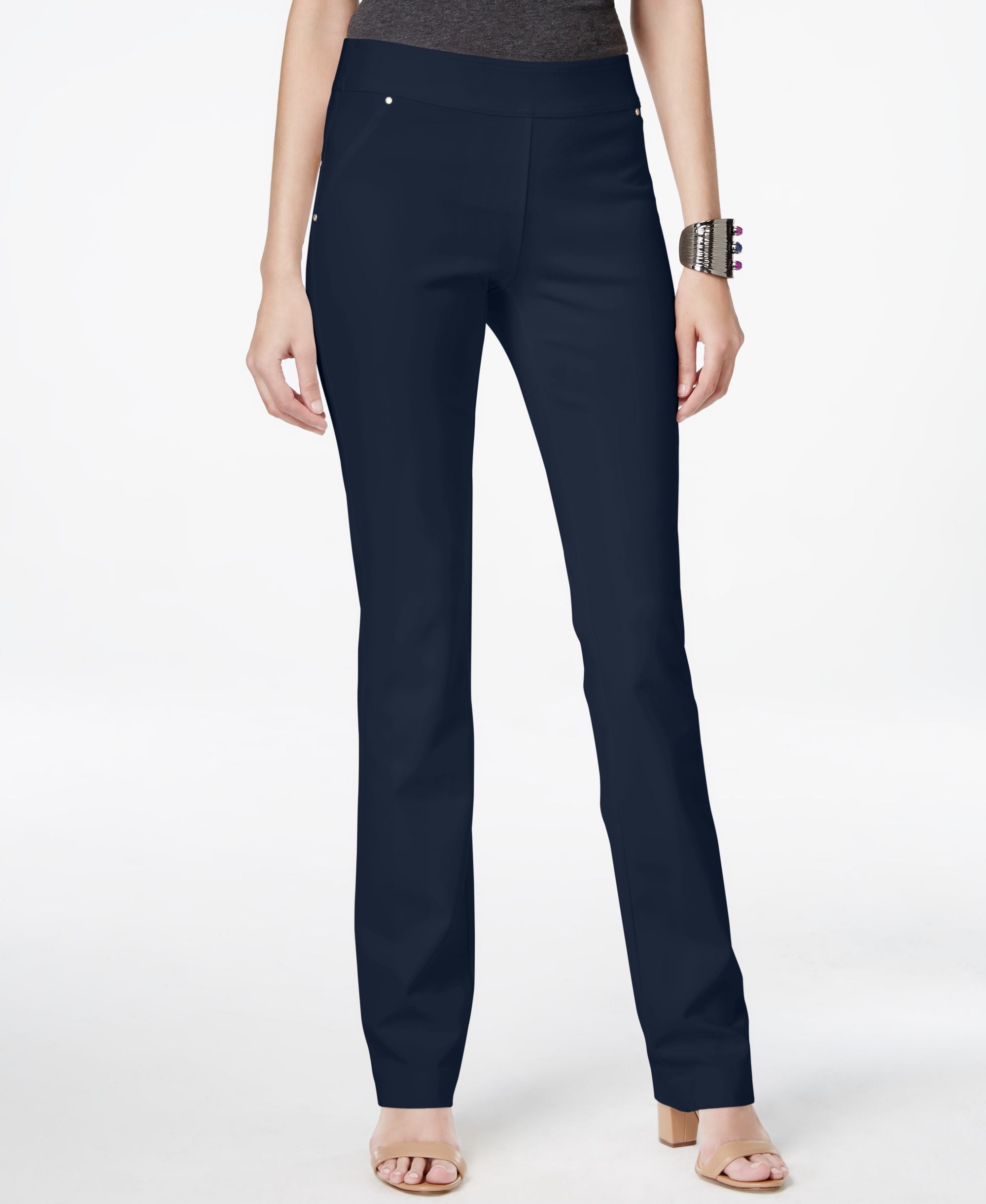 INC International Concepts Curvy Pull On Straight Leg Pants