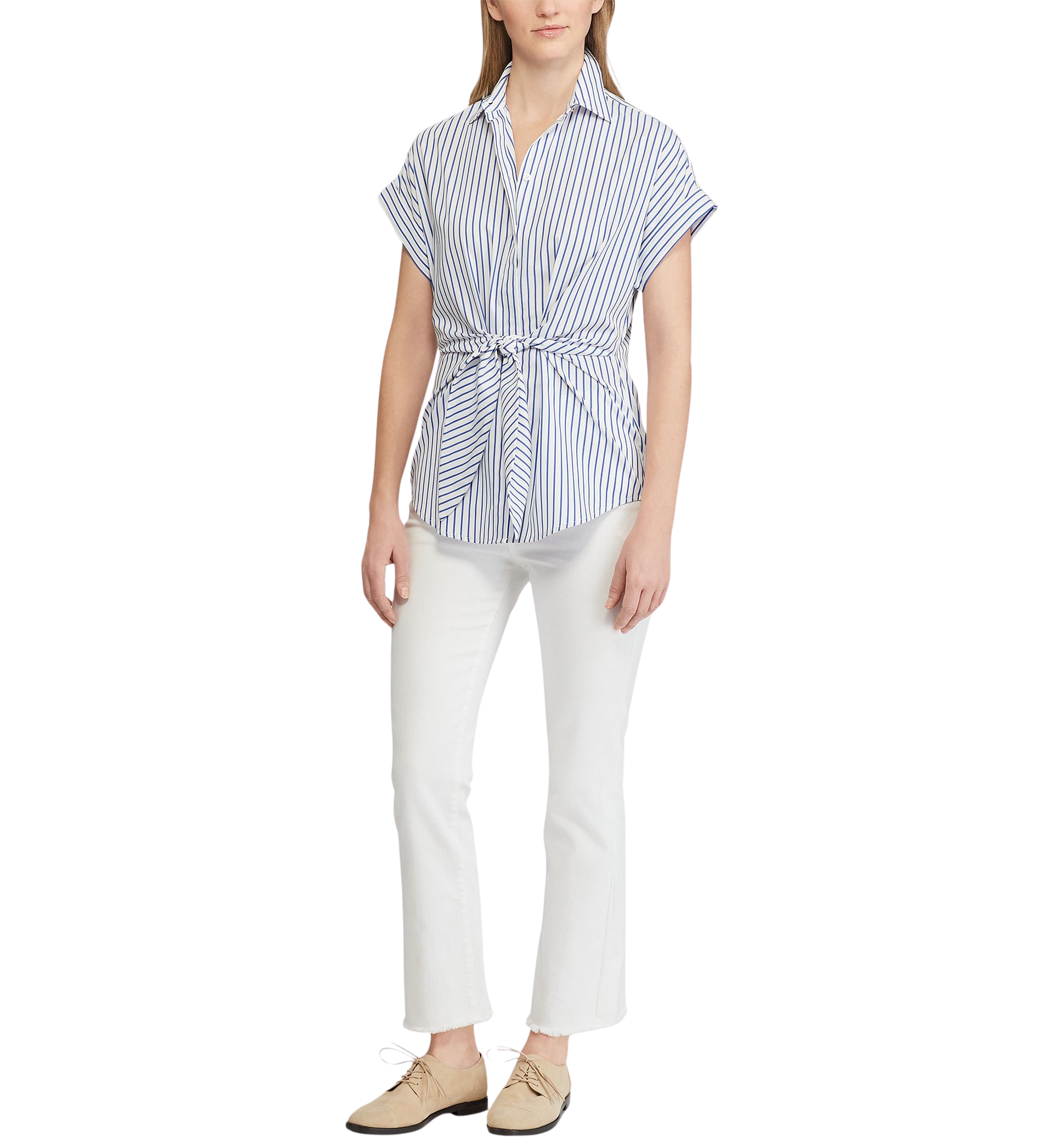 Lauren Ralph Lauren Petite Striped Cotton Shirt