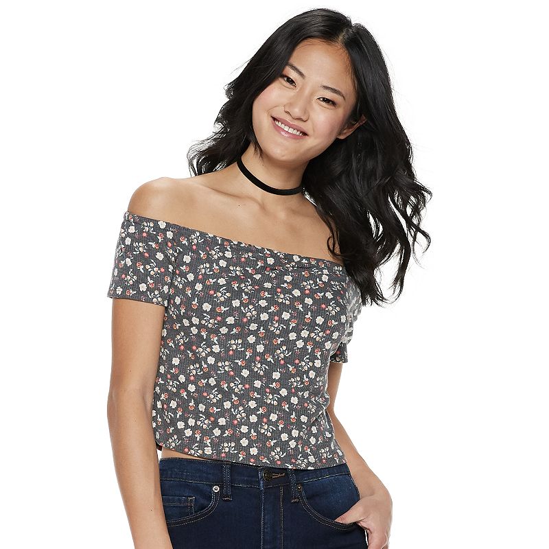 love, FiRE Juniors' Ribbed Off-The-Shoulder Top
