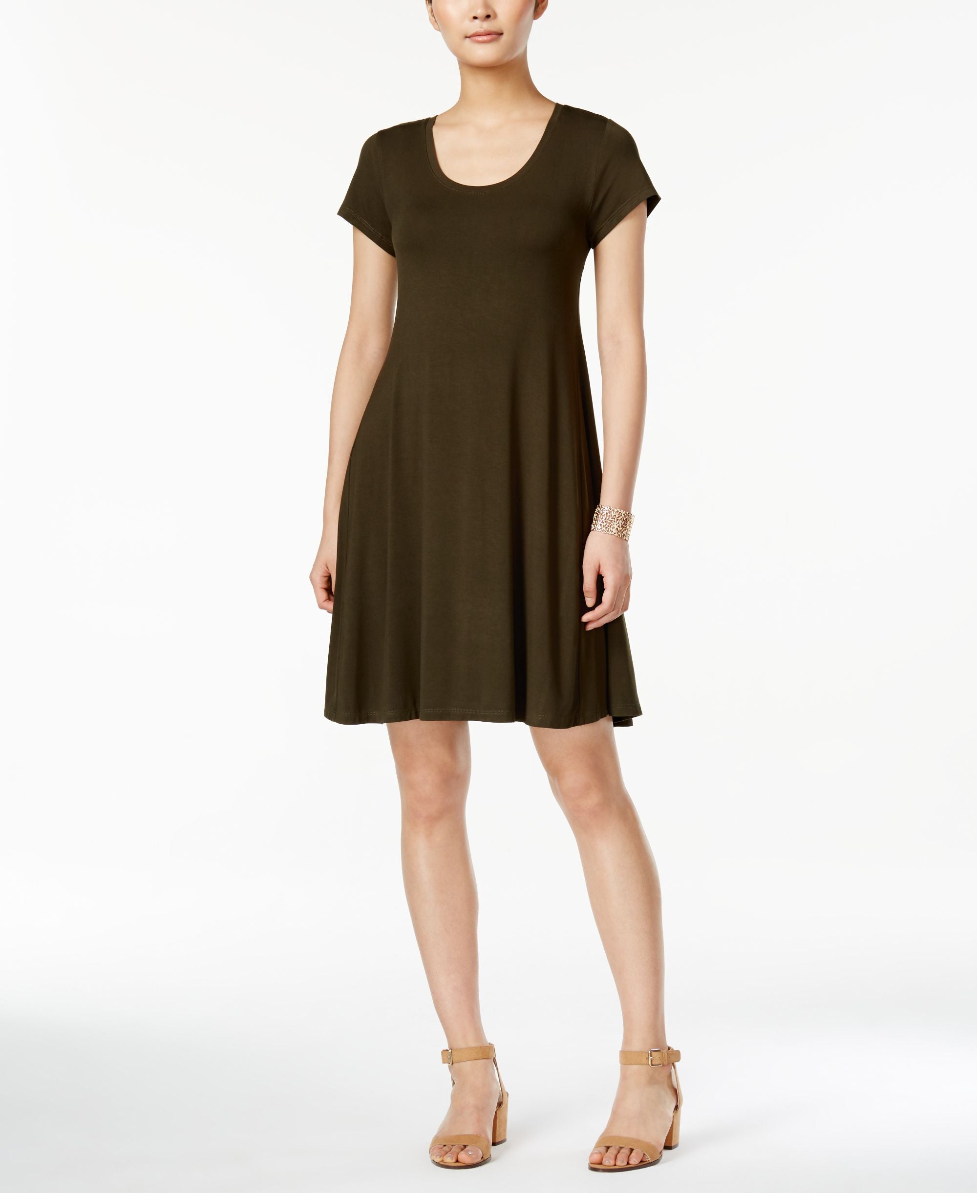 Style & Co Petite Short Sleeve A Line Dress