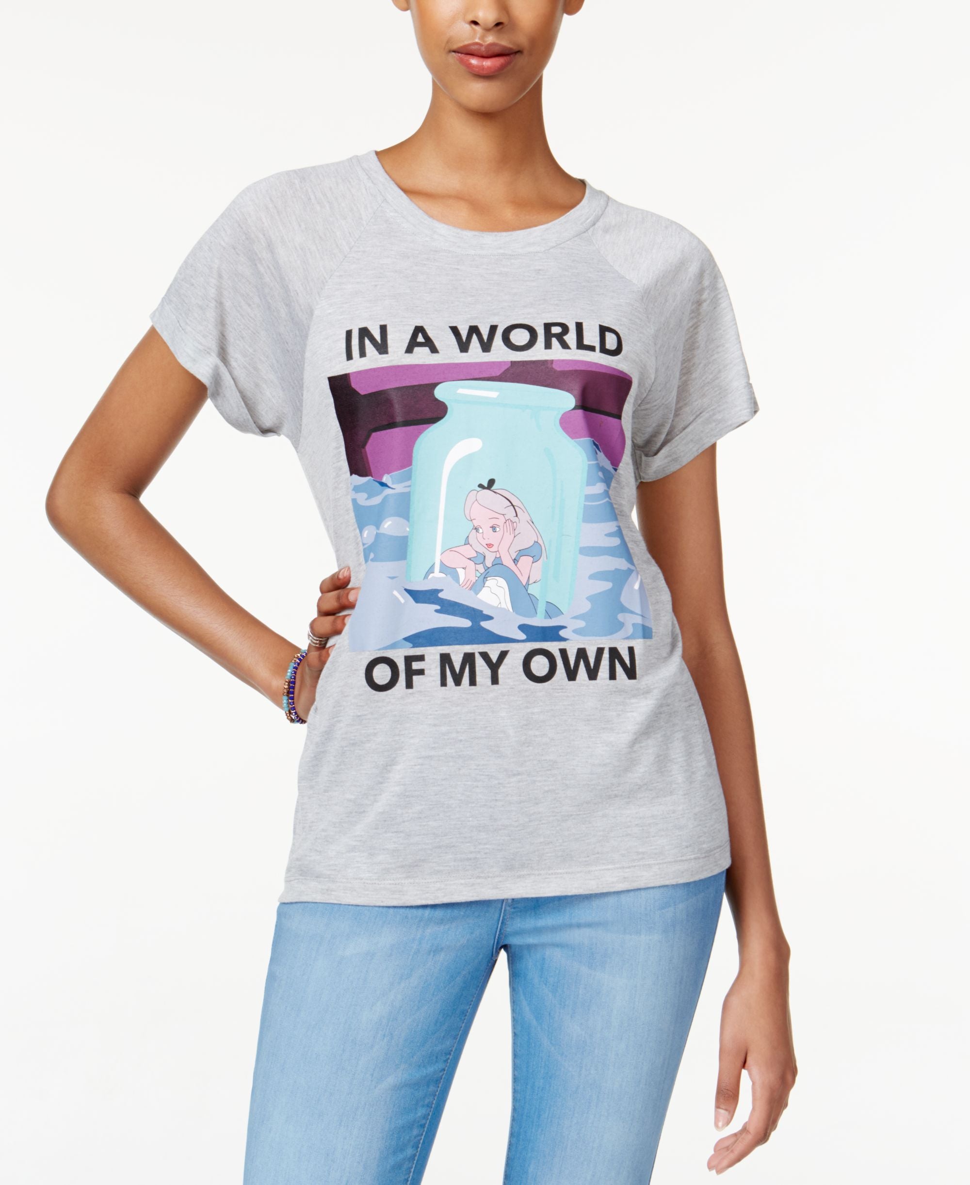 Disney Womens Alice'S World Graphic T-Shirt