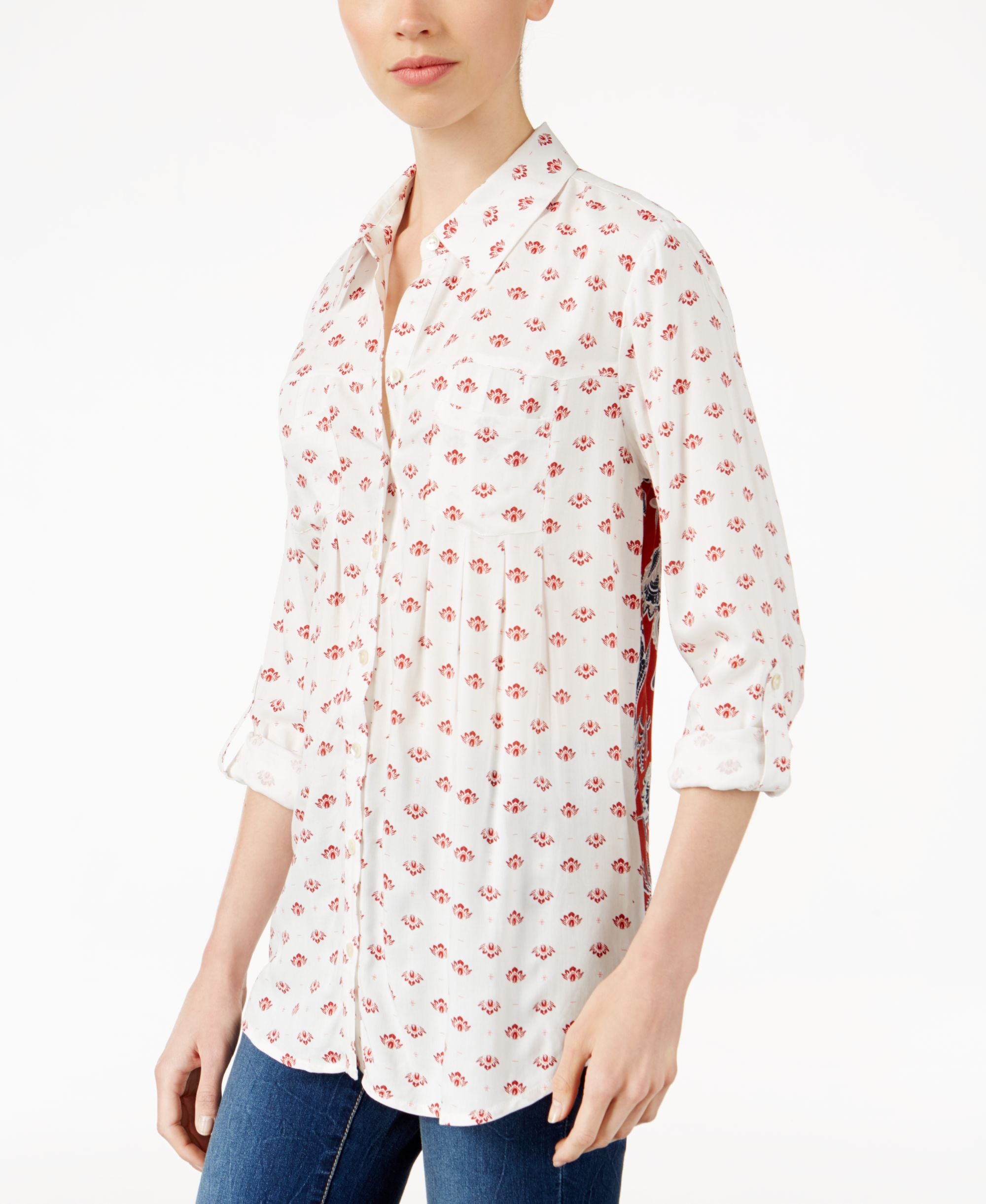 Style & Co. Petite Printed Button-Front Shirt