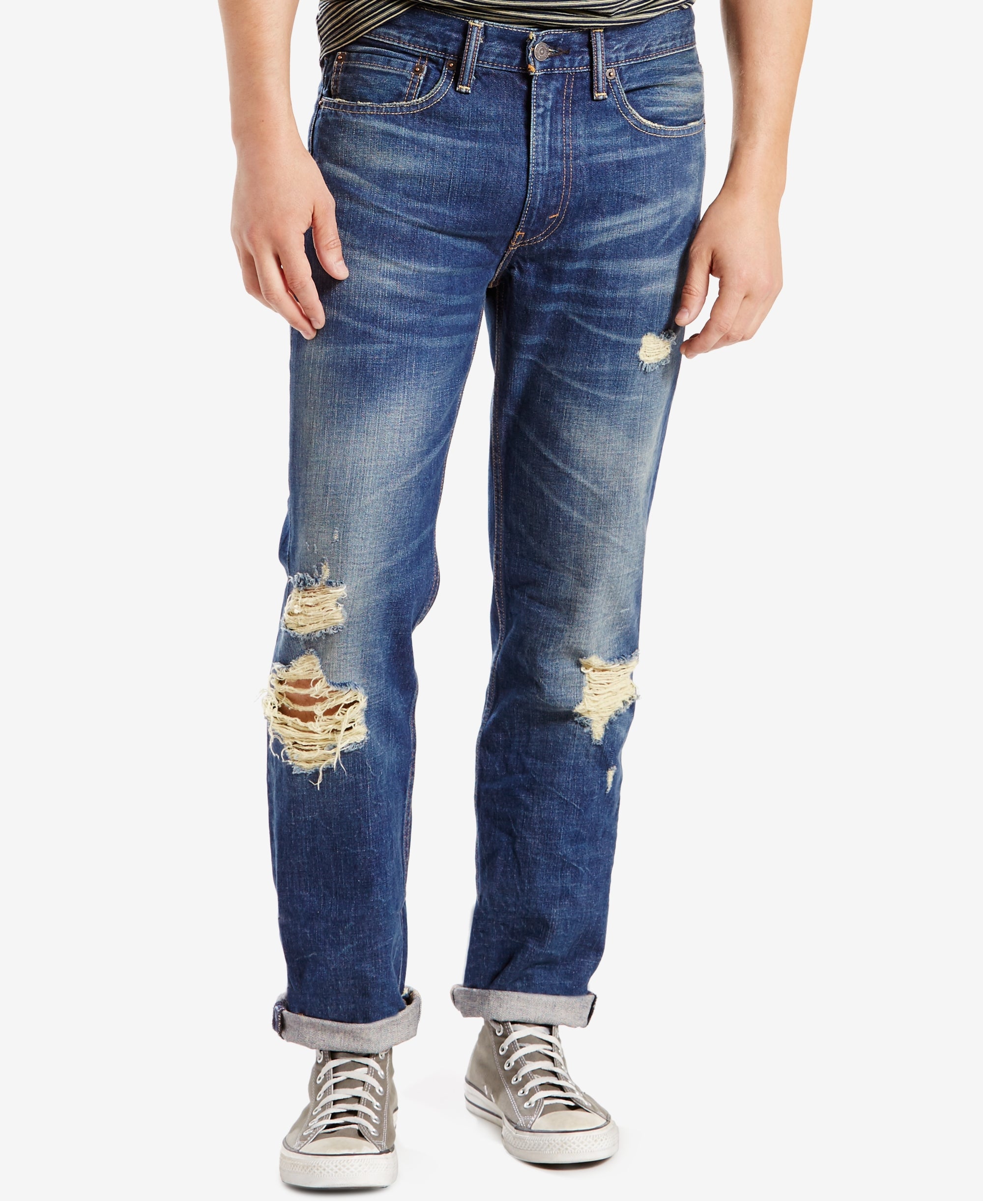 Men's 514 Straight Fit Ripped Jeans