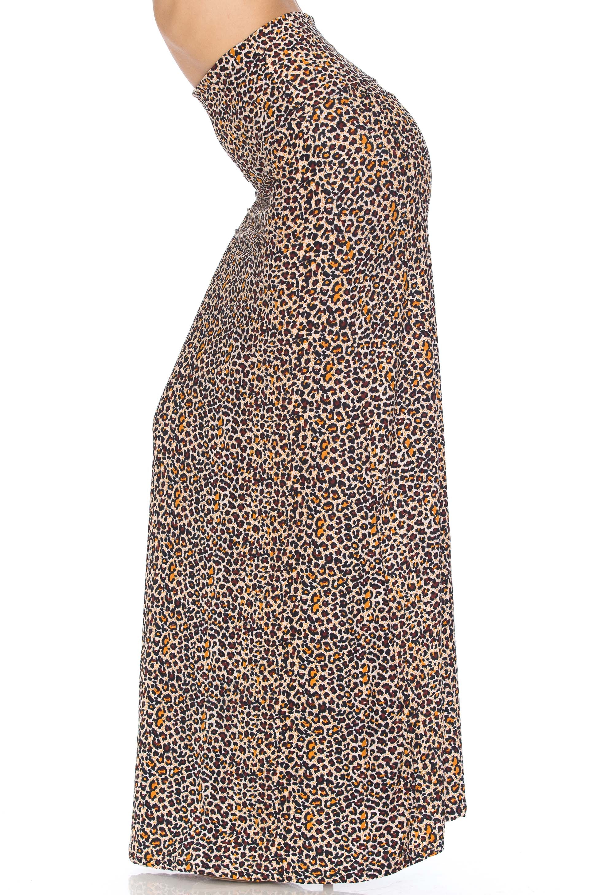 Buttery Soft Savage Leopard Maxi Skirt (One Size Regular,Brown)