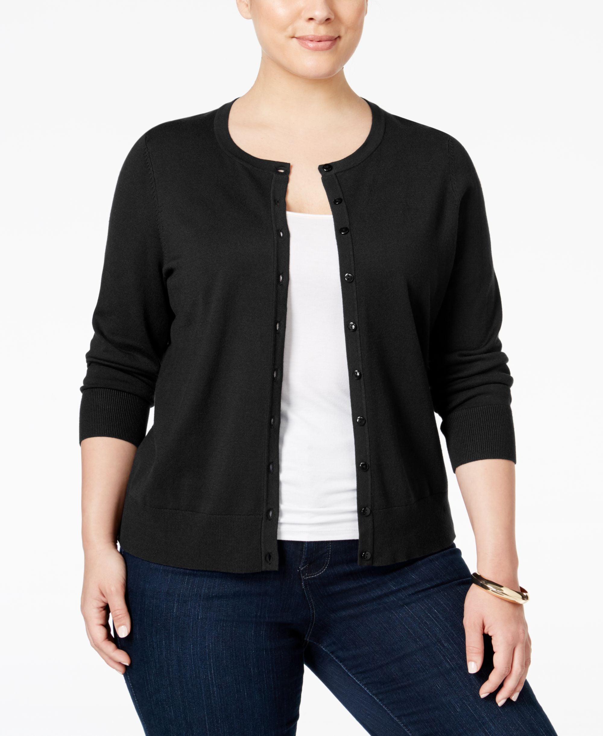Charter Club Plus Size Long Sleeve Cardigan