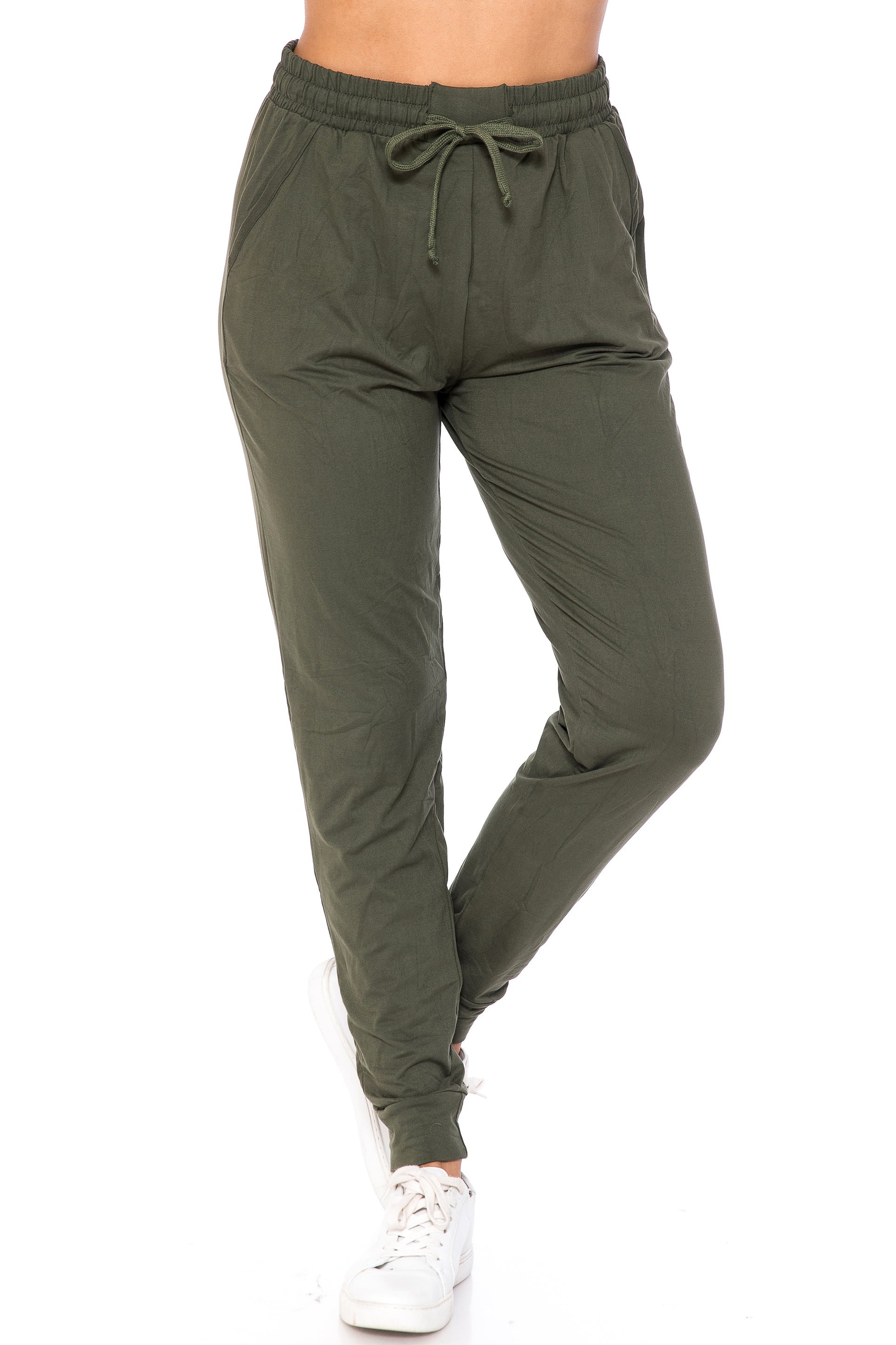 Buttery Smooth Basic Solid Plus Size Joggers - New Mix