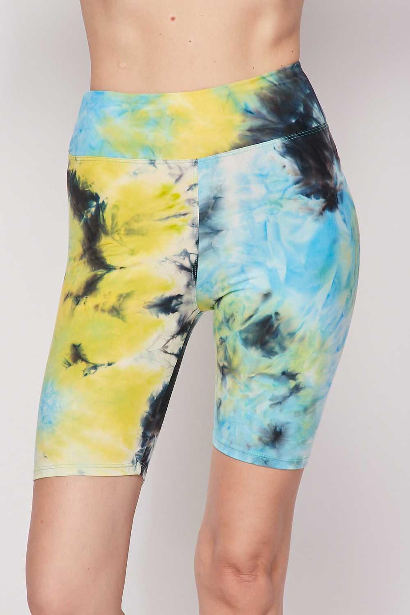 Buttery Smooth Tie Dye High Waisted Biker Shorts - 3 Inch Waist
