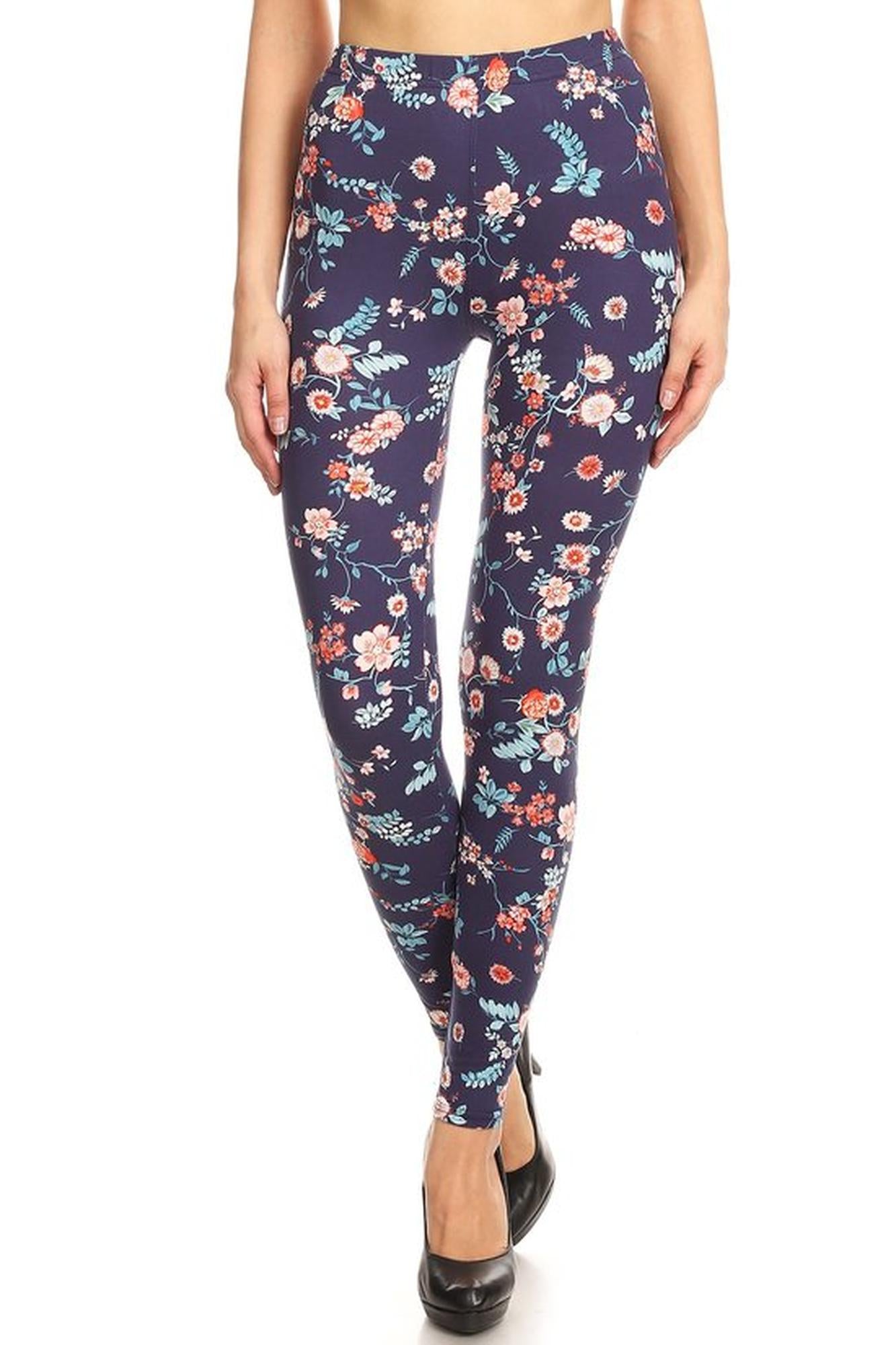 Brushed Indigo Garden Leggings