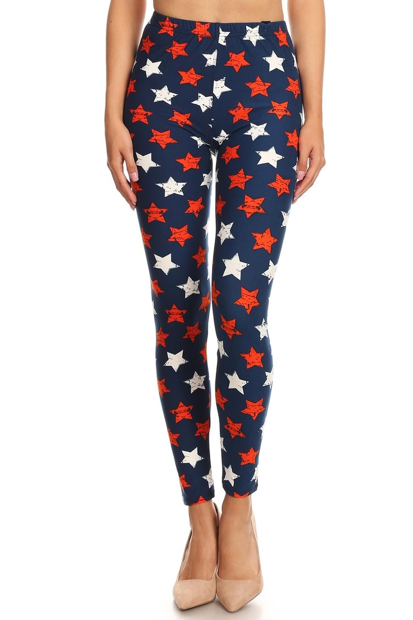 Super Stars USA Flag Leggings