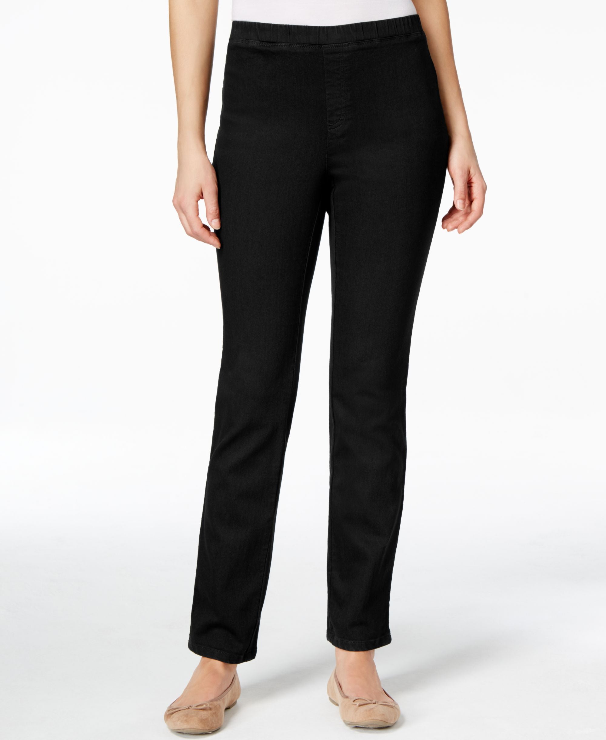 Karen Scott Petite Straight Leg Pants