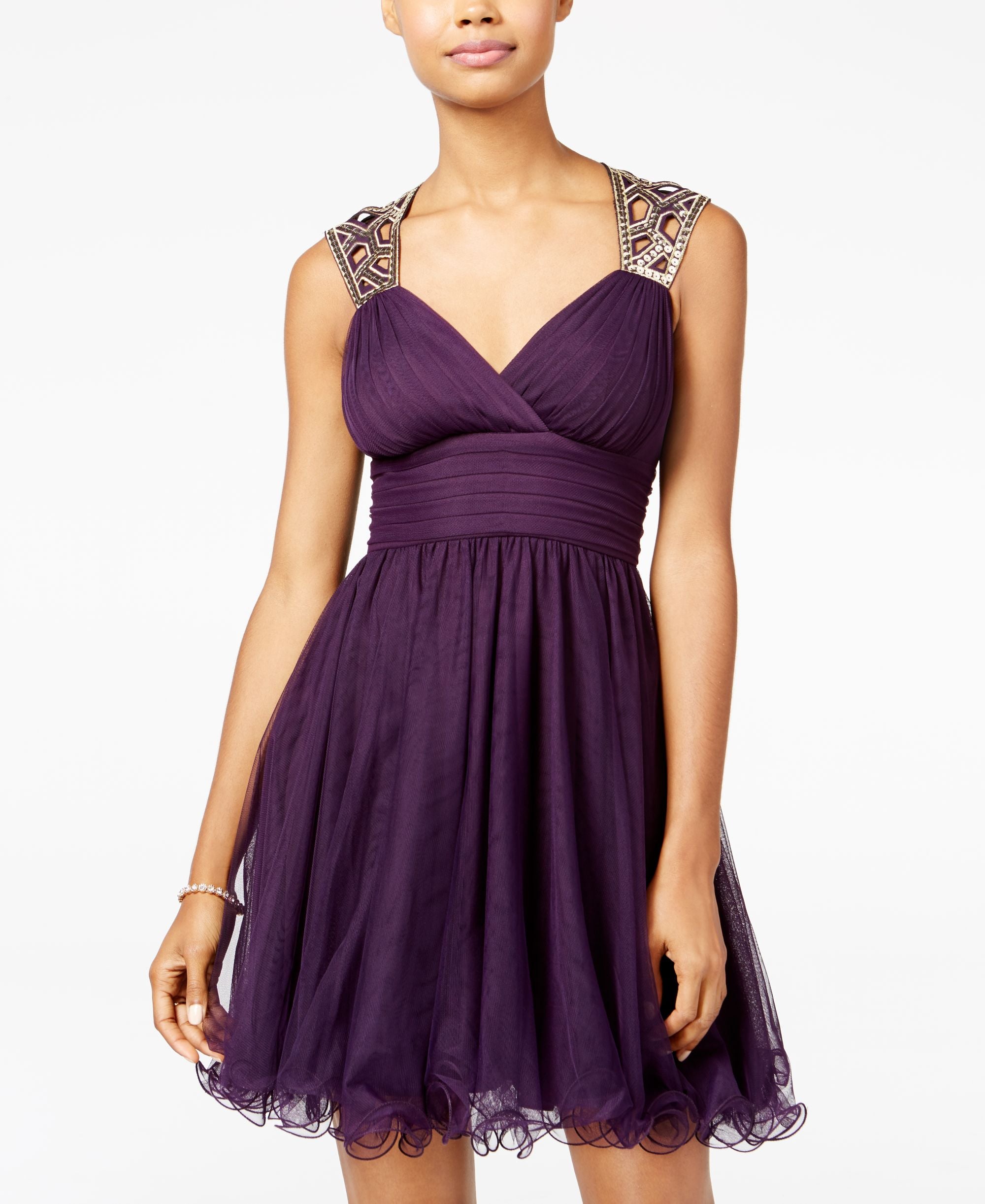 Blondie Nites Juniors Embellished V-Neck