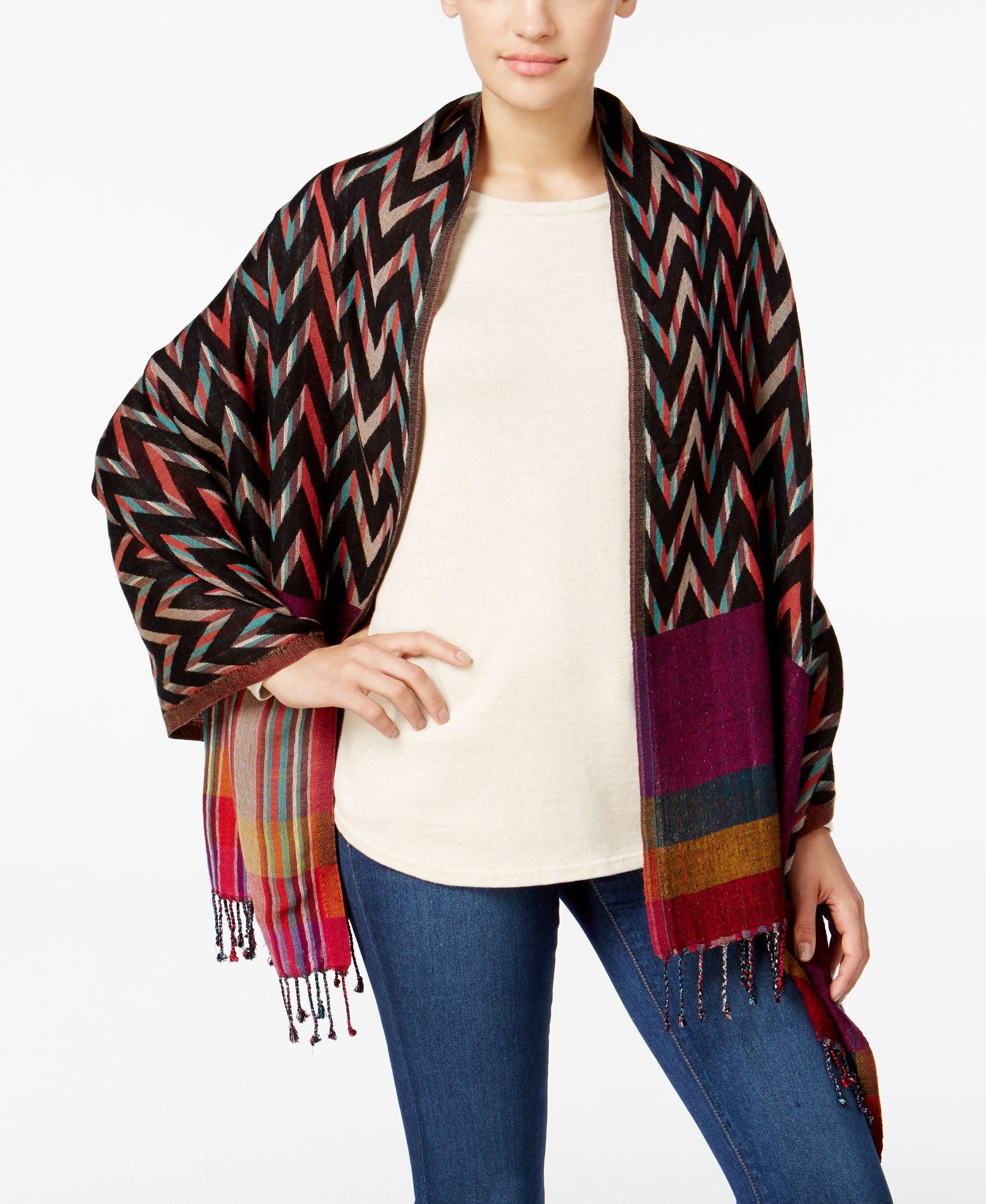 Echo Design Women's Ziggy Stripe Wrap Multi OS
