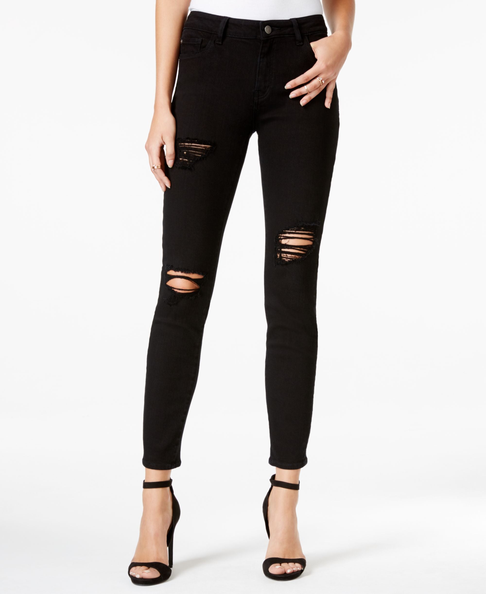 Kristen Ripped Phantom Wash Skinny Jeans