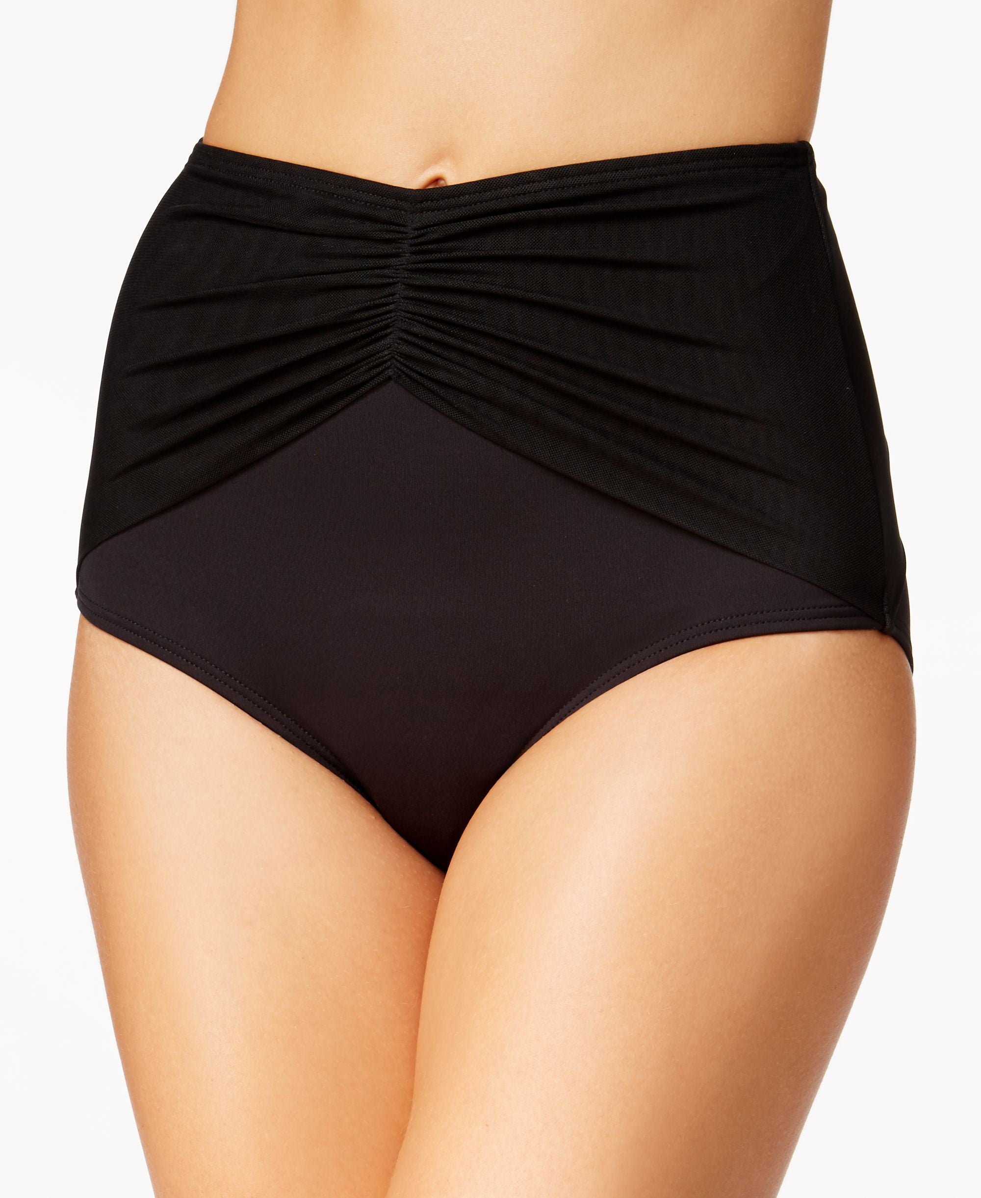 Diva Mesh High-Waist Bikini Bottoms