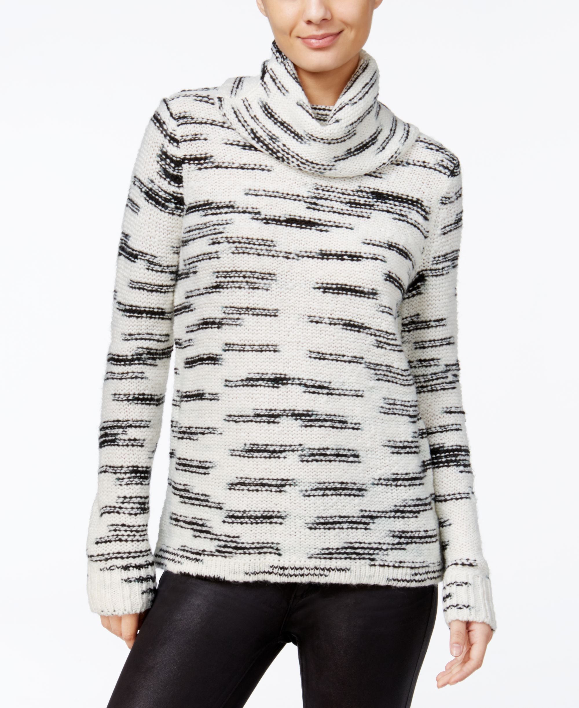 Kensie Space Dyed Cowl Neck Sweater