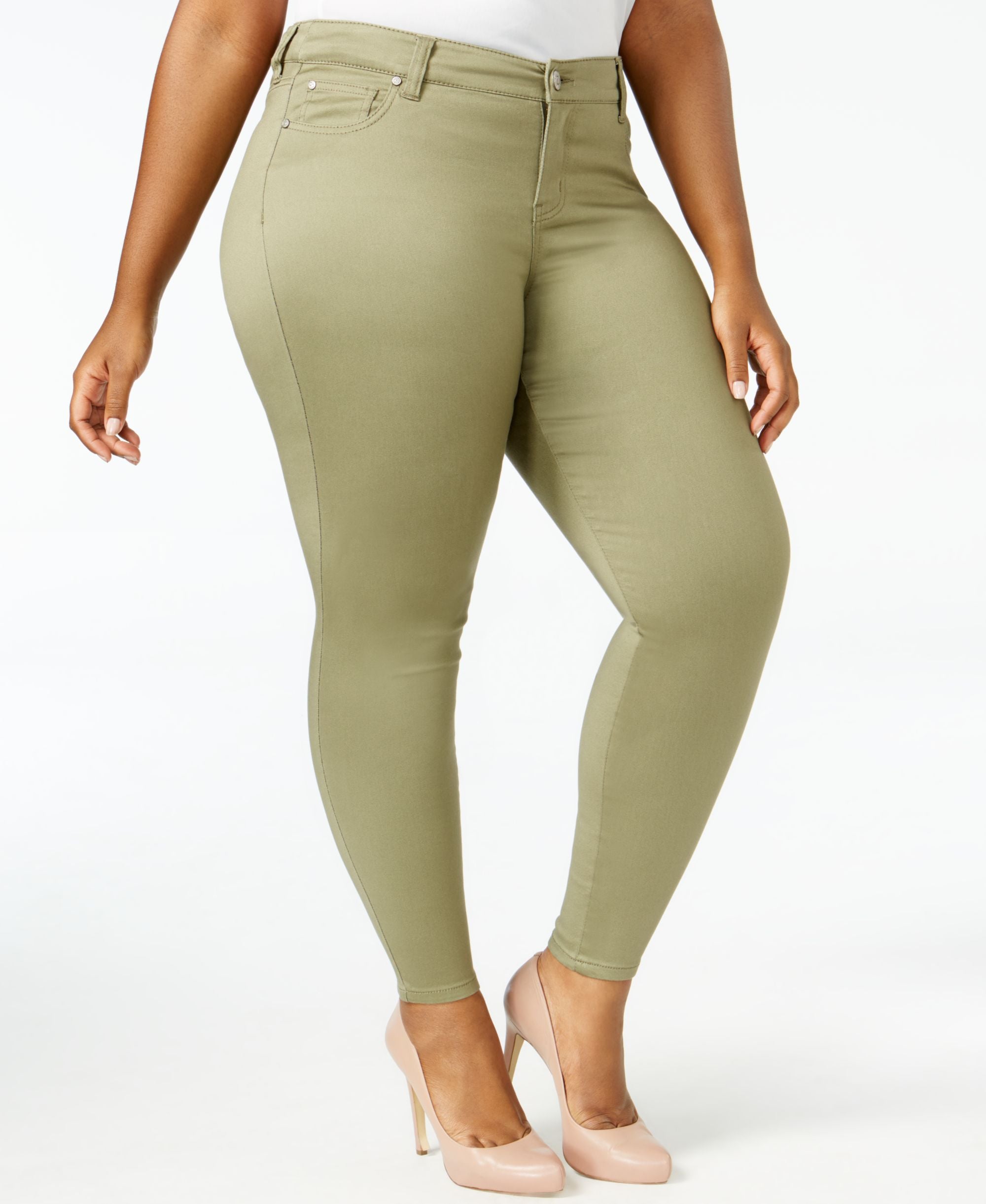 Celebrity Pink Trendy Plus Size Colored Wash Skinny Jeans