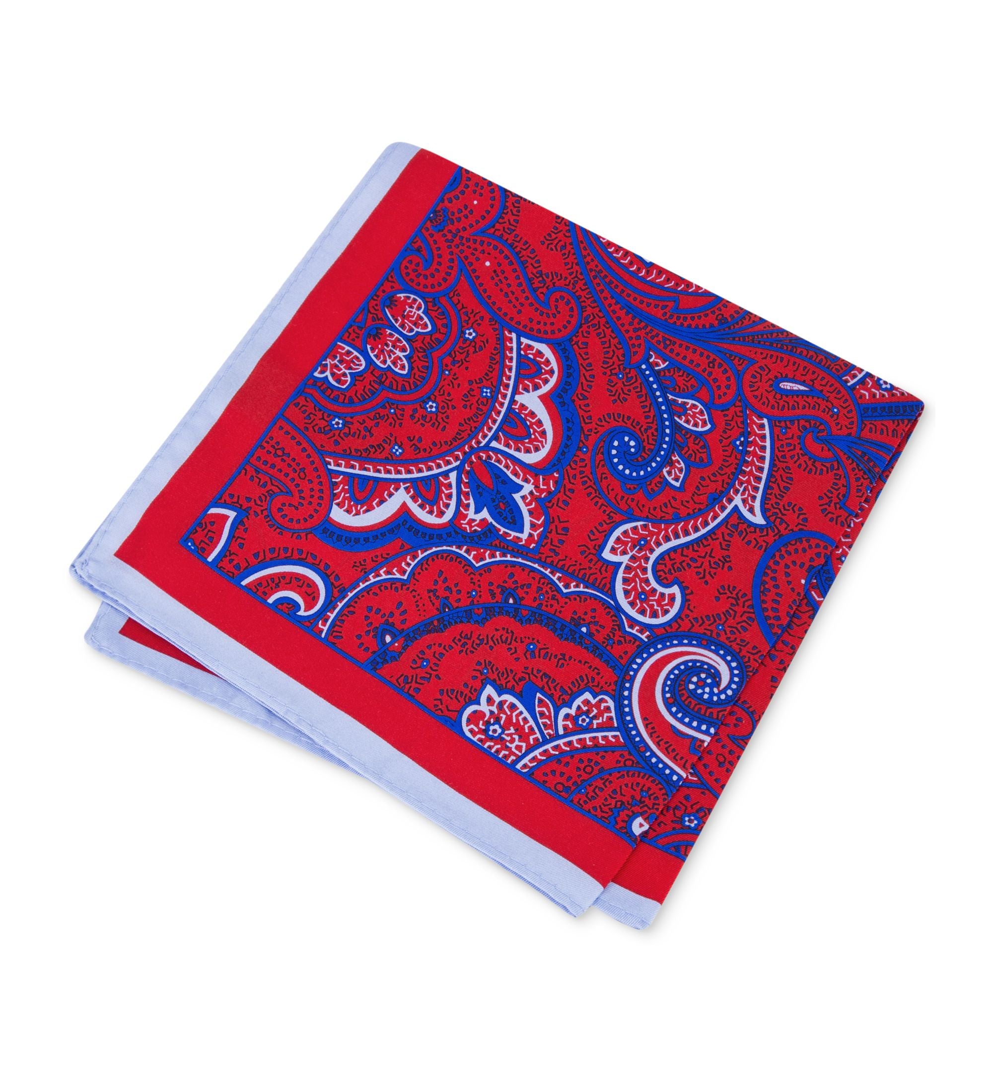 Club Room Mens Paisley Pocket Square Red One Size