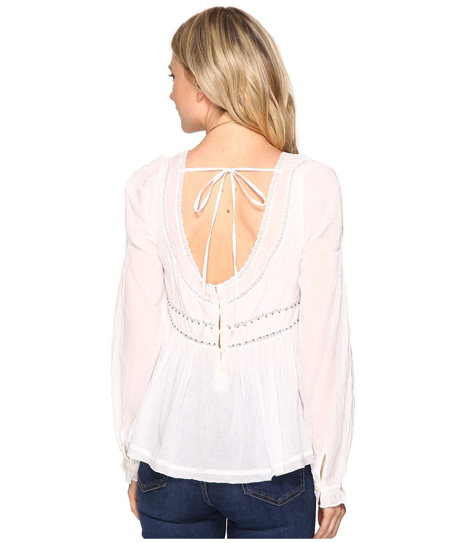 Free People Women's Strangers In Love Top Ivory Small