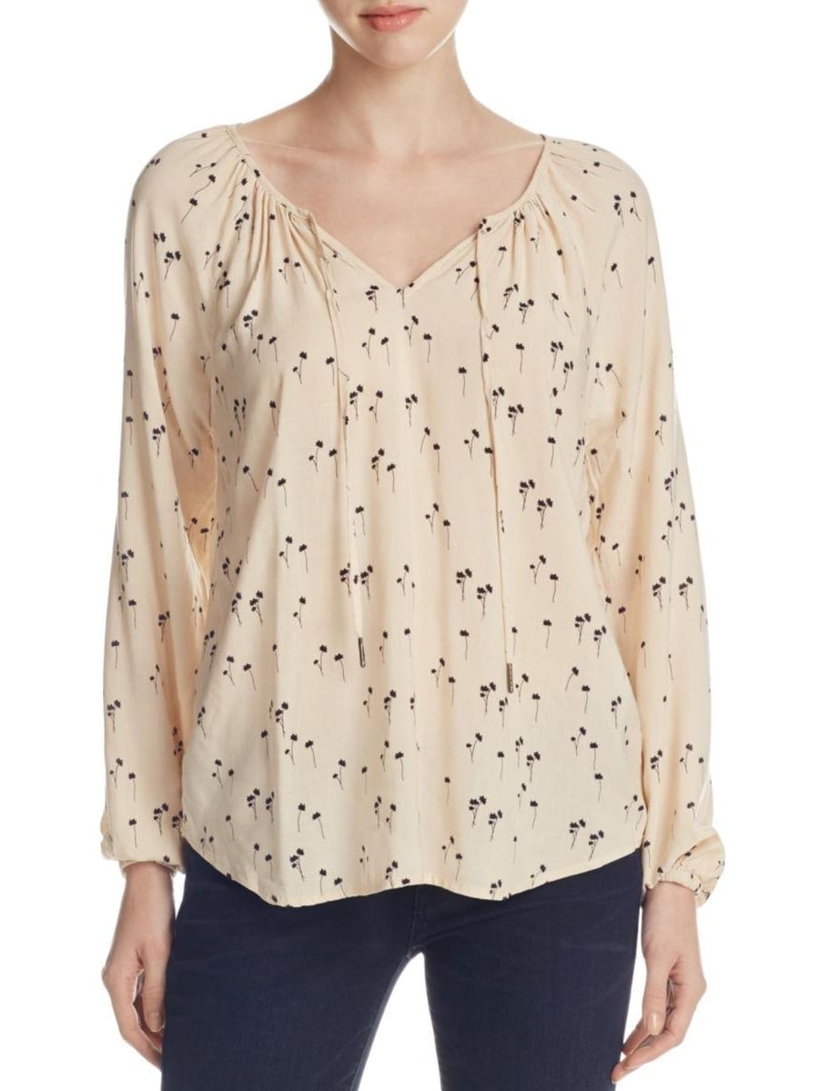 4Our Dreamers Womens Printed Chic Peasant Top
