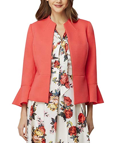 Zippered Bell-Sleeve Blazer