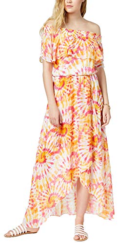 The Edit By Seventeen Juniors Printed Off The Shoulder Maxi Dress