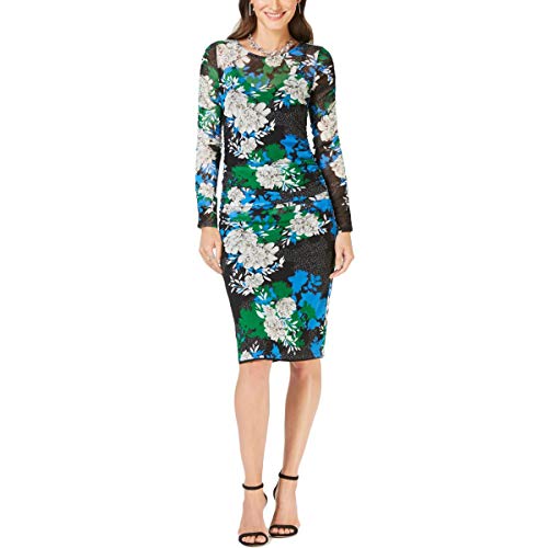 I.N.C. Printed Ruched Midi Dress