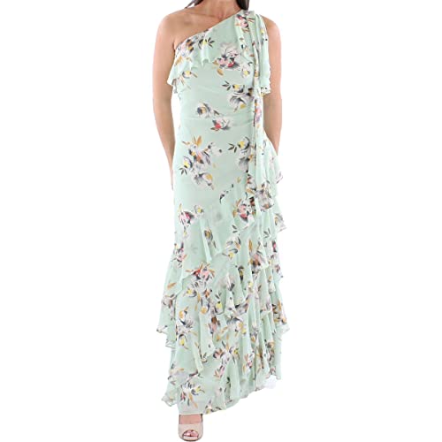 Lauren Ralph Lauren Floral Crinkled Georgette Gown