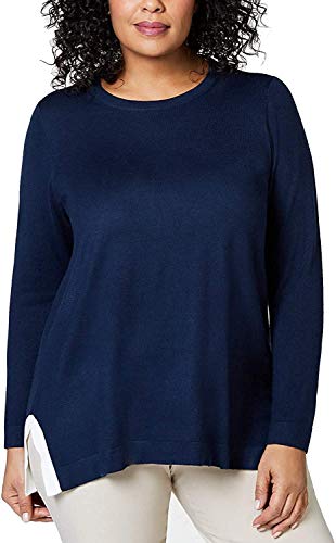 Plus Size Colorblocked-Detail Sweater