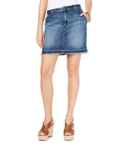 Michael Michael Kors Womens Cargo Medium Wash Denim Skirt Blue 0