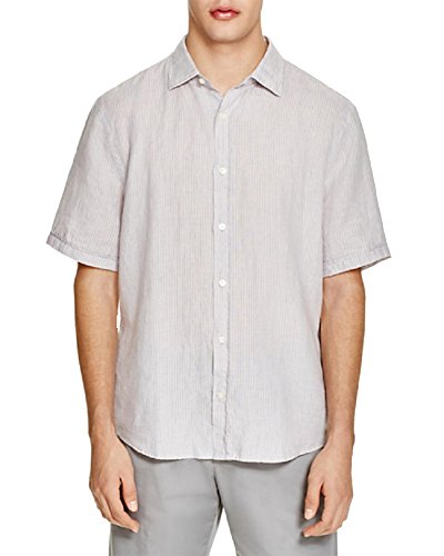 Linen Stripe Regular Fit Button-Down Shirt