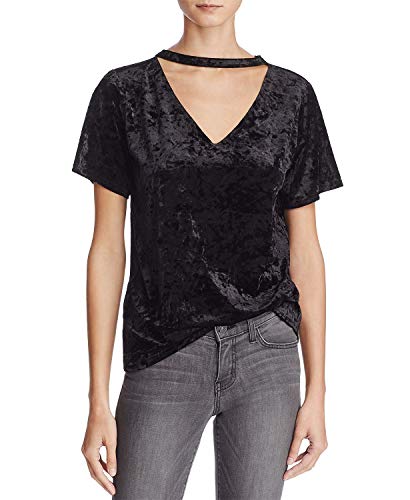 Honey Punch Crushed Velvet Choker Tee