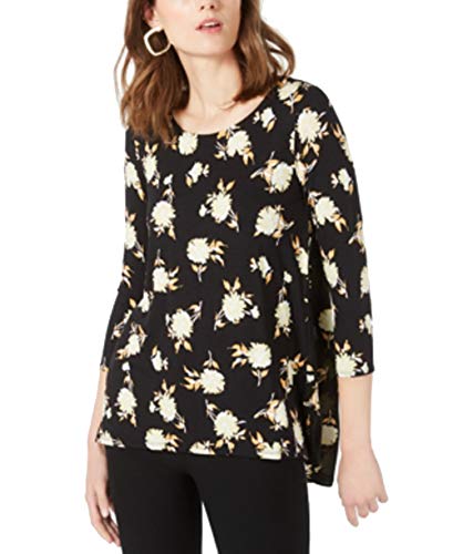 Printed Woven-Back Top