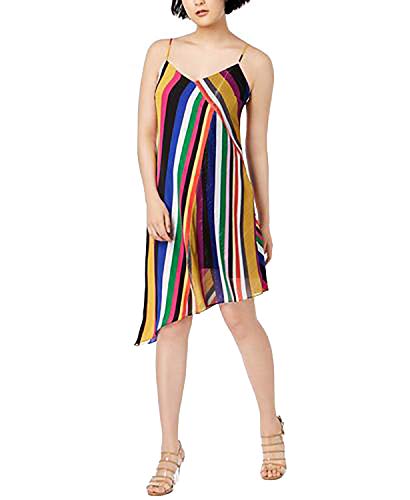Striped Asymmetrical Dress