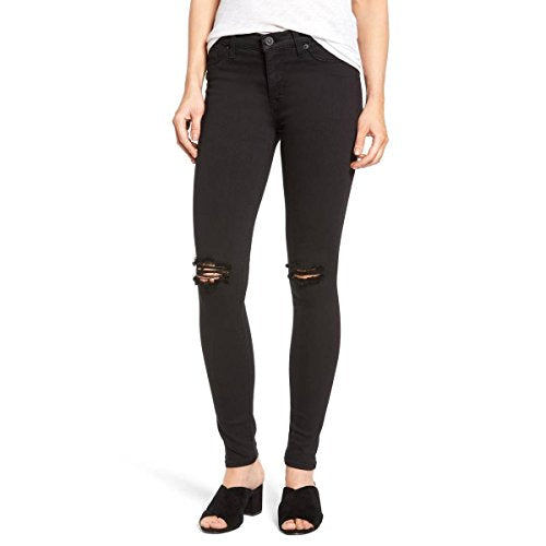 Hudson Women's Nico Midrise Ankle Destructed Super Skinny Jeans Impair 29