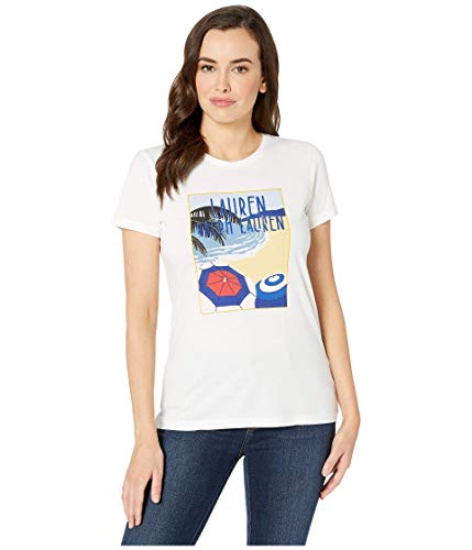 LAUREN RALPH LAUREN Print Cotton-Blend Tee White XL
