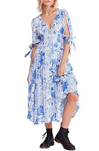 Free People Forever Always Printed Tie Cuff Dress
