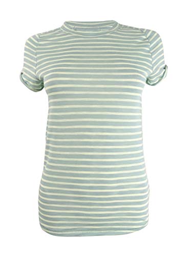 Free People Women's Striped Short Sleeve Crewneck Top