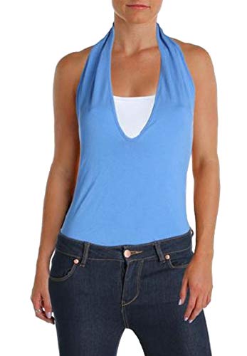 Free People Under The Sun Cutout Bodysuit (Blue, S)