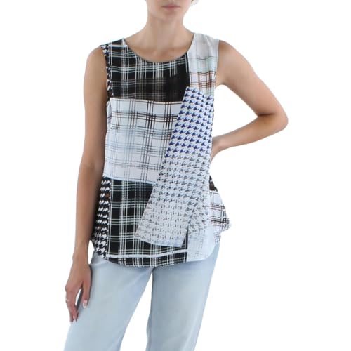DKNY Womens Print Shell Tank Top Black S