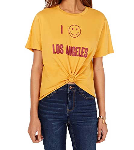 Juniors' Los Angeles Tie-Front Graphic T-Shirt