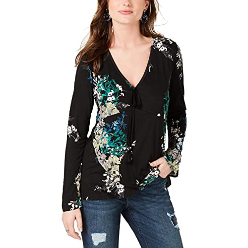 Printed Surplice Top