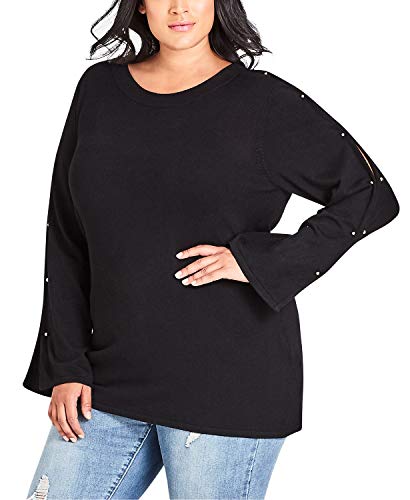 Trendy Plus Size Studded Sweater
