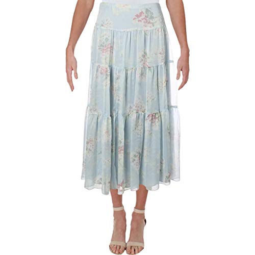 Lauren Ralph Lauren Tiered Floral Print Peasant Skirt
