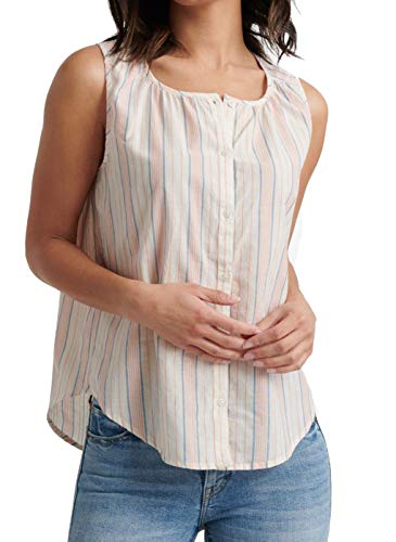 Cotton Striped Sleeveless Shirt