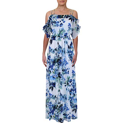 LAUREN RALPH LAUREN Womens Plus Justine Off The Shoulder Maxi Dress White 18