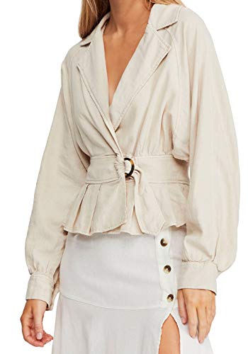 Free People Joani Jacket - Sand M