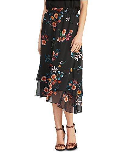 Diletta Floral Ruffled Asymmetrical Skirt