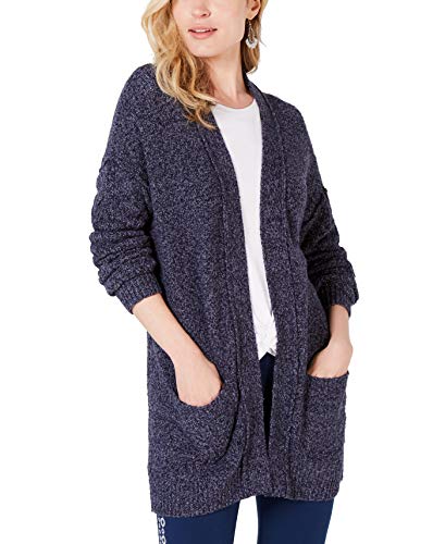 Marled Open-Front Cardigan